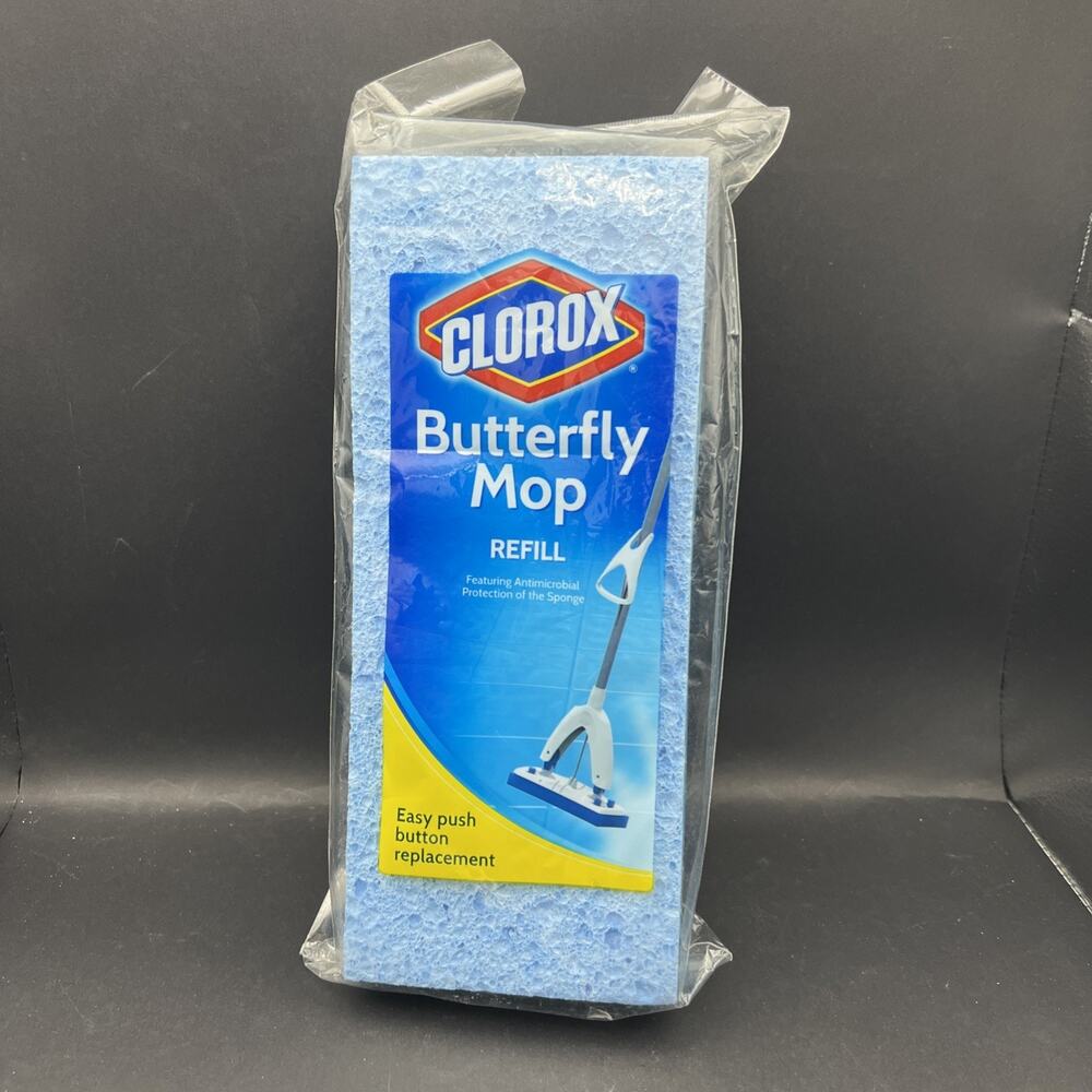 Clorox Butterfly Mop Refill Easy Push Button Replacement - New/Sealed